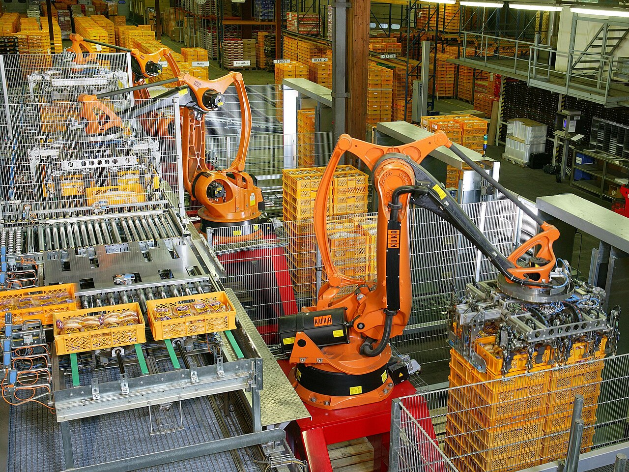 Factory automation robotics palletizing system
